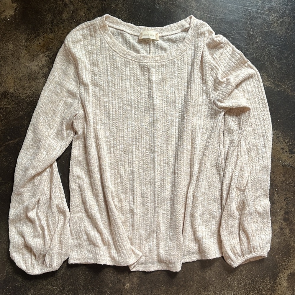 Altar’d State Beige/Gold Knit Top